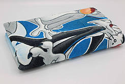 Рушник дитячий 60х120 синій з сірим Sunvim 10754