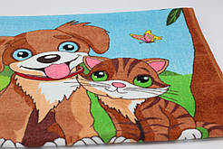 Рушник дитячий 50х100 блакитний з жовтим Sunvim 12193