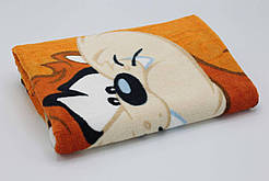 Рушник дитячий 50х90 сірий з помаранчевим Sunvim 20588