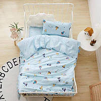 Комплект постільної білизни 120х150 блакитний No Brand 19993