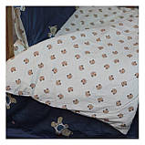 Комплект постільної білизни 120х150 білий з синім No Brand 19994, фото 3