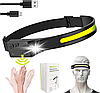 Налобний ліхтар на акумуляторі, з датчиком руху, 10 Вт. Потужний налобний ліхтар на акумуляторі, фото 7