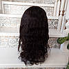 Перука довга з натурального волосся каскад темно-шоколадний VICTORIA 18"- 2, фото 3