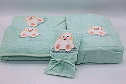 Набір для немовлят 100х100 30х50 бірюзовий Massimo Monelli 20528