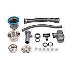 Кухонна мийка Lidz H5050 з дозатором кошиком і змішувачем Lidz Vida гнучкий, фото 5