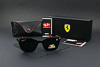 Солнцезащитные очки RAY BAN Ferrari поляризационные UV400 (арт. P0223) черные\глянцевая оправа