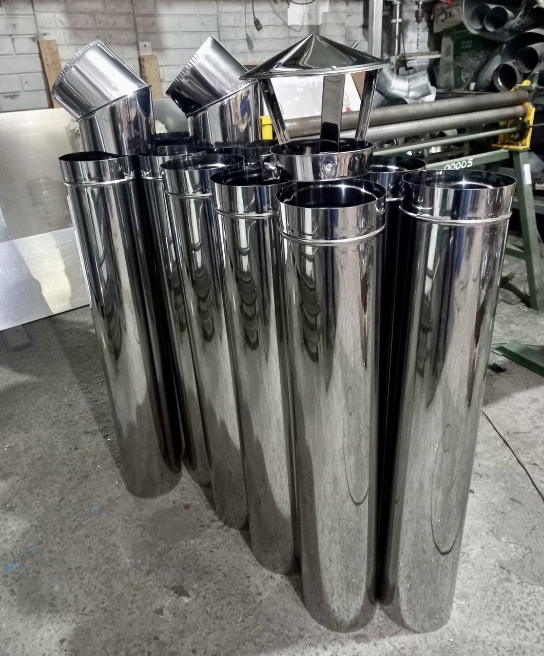 Димохідна труба для буржуйки з нержавіючої сталі діаметр - 90 мм