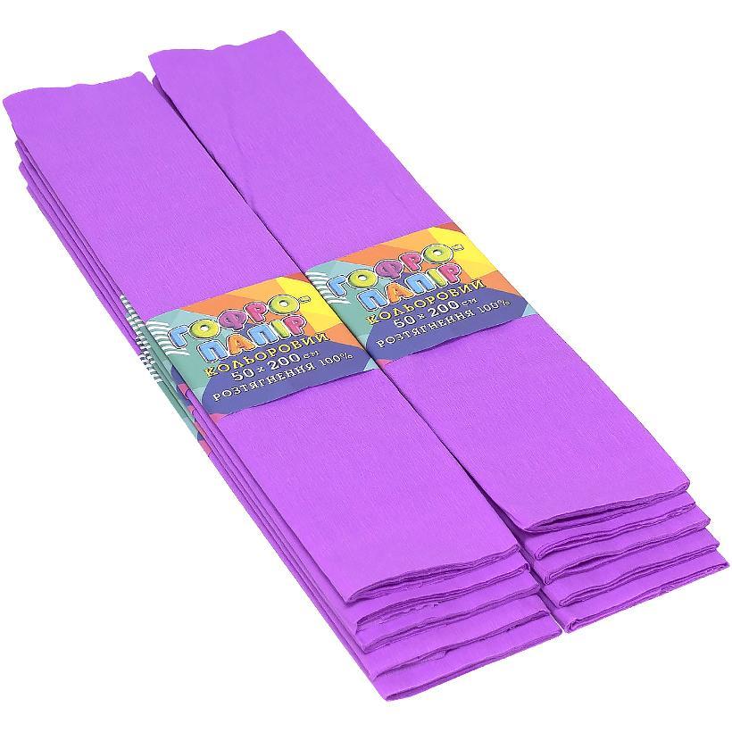 Папір гофрований бузковий CP-100-709 20г / м2 100%, 50 * 200см, 10шт. / Уп., фото 1