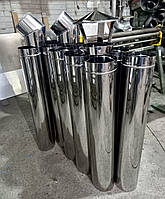 Дымоходная труба для буржуйки из нержавеющей стали, диаметр - 130 мм