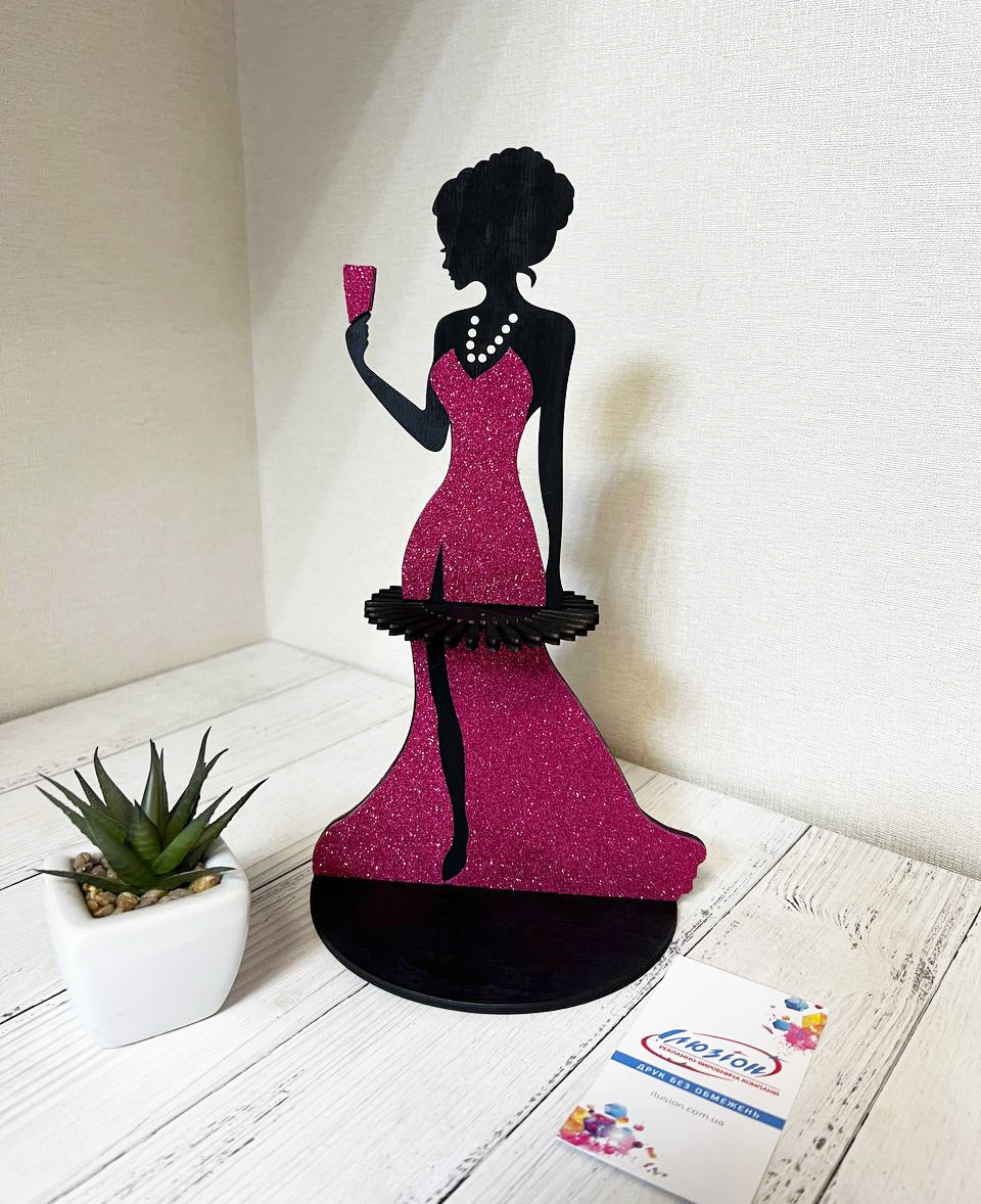 Підставка для серветок "Lady in pink, black"