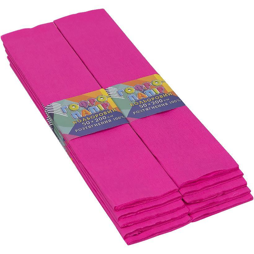 Папір гофрований розовий CP-100-06 20г / м2 100%, 50 * 200см, 10шт. / Уп., фото 1
