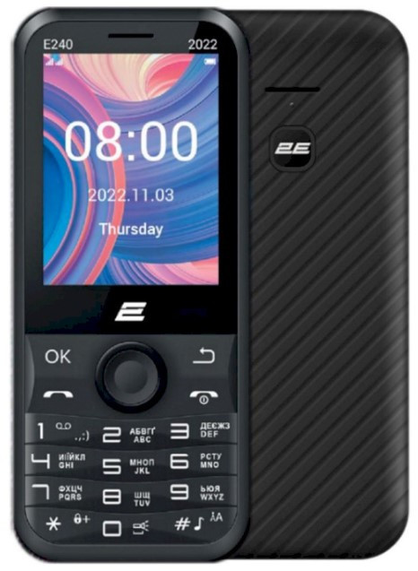 Телефон 2E E240 2022 DS Black UA UCRF
