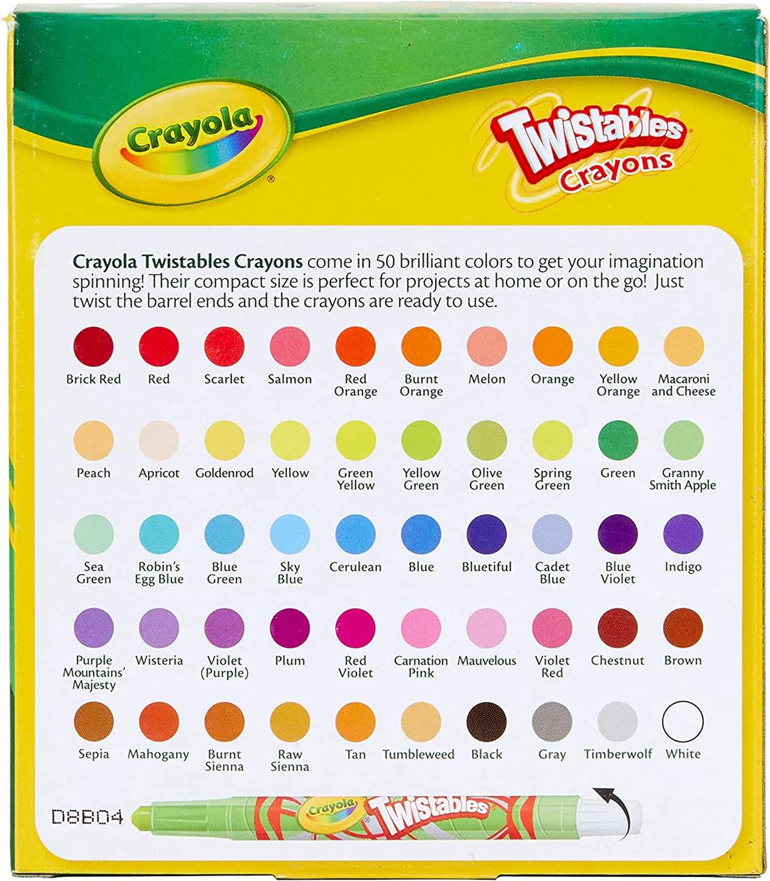 Детские цветные карандаши с выкручивающимся стержнем Twistables 50 цветов, Crayola крайола - фото 5 - id-p1794764780