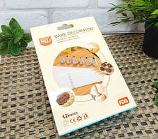 Мішок кондитерський силіконовий 6шт/набір + 6 нержавіючих насадок 17892