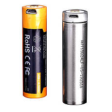 Акумулятор 18650 Fenix (3500 mAh) micro usb заряджання, фото 2