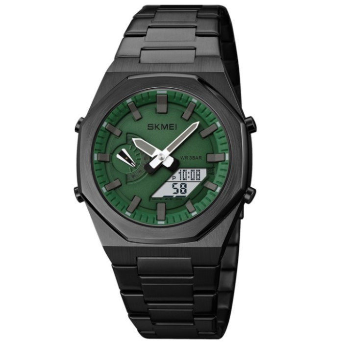 Мужские Часы Наручные с Подсветкой на Стальном Браслете Skmei GA