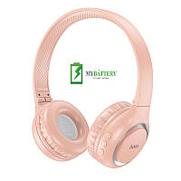 Hoco W41 Навушники бездротові Bluetooth з мікрофоном Charm BT5.3, 7h, AUX, Micro-SD Pink