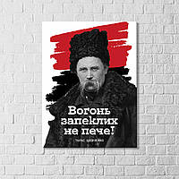 Тарас Шевченко Вогонь запеклих не пече Українська поезія Відомі фрази Тараса Шевченка Друк на полотні