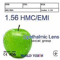 Линзы для очков сферические VISION индекс 1.56 покрытия HMC/EMI (Южная Корея)