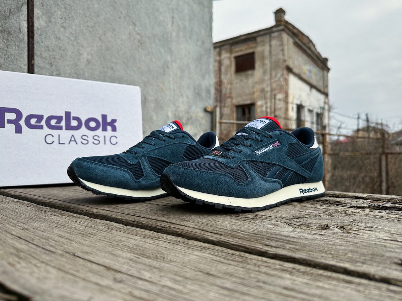 All blue top reebok classics