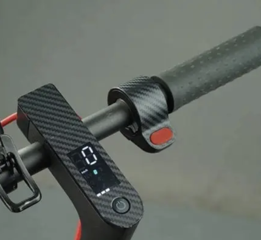 Карбонова наклейка на, ручку газу електросамокату Xiaomi M365, фото 1