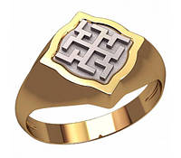 Золотое кольцо оберег "Духобор"