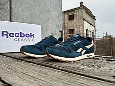 Чоловічі кросівки Reebok Classic Blue/White сині з білим, фото 3