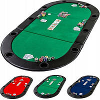 Складаний килимок для покера зелений