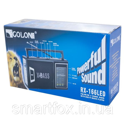 Радіоприймач з USB GOLON RX-166LED, фото 1