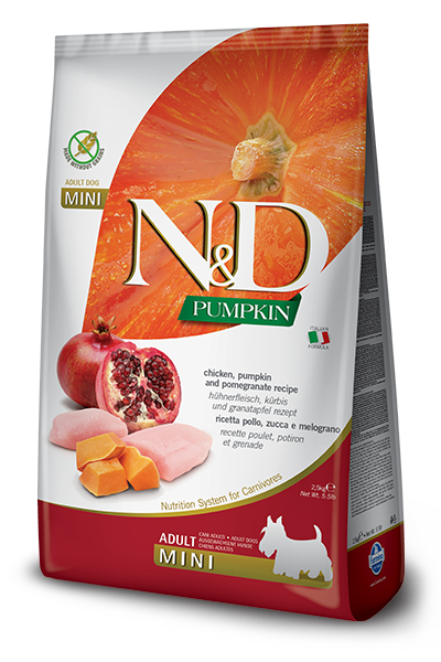 Сухой корм Farmina (Фармина) N & D Grain Free Pumpkin Dog Chicken & Pomegranate Adult Mini - 7 кг