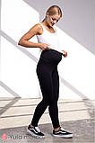 Трикотажні лосини для вагітних на животик Hilla new XS Юла Мама Чорний, фото 4
