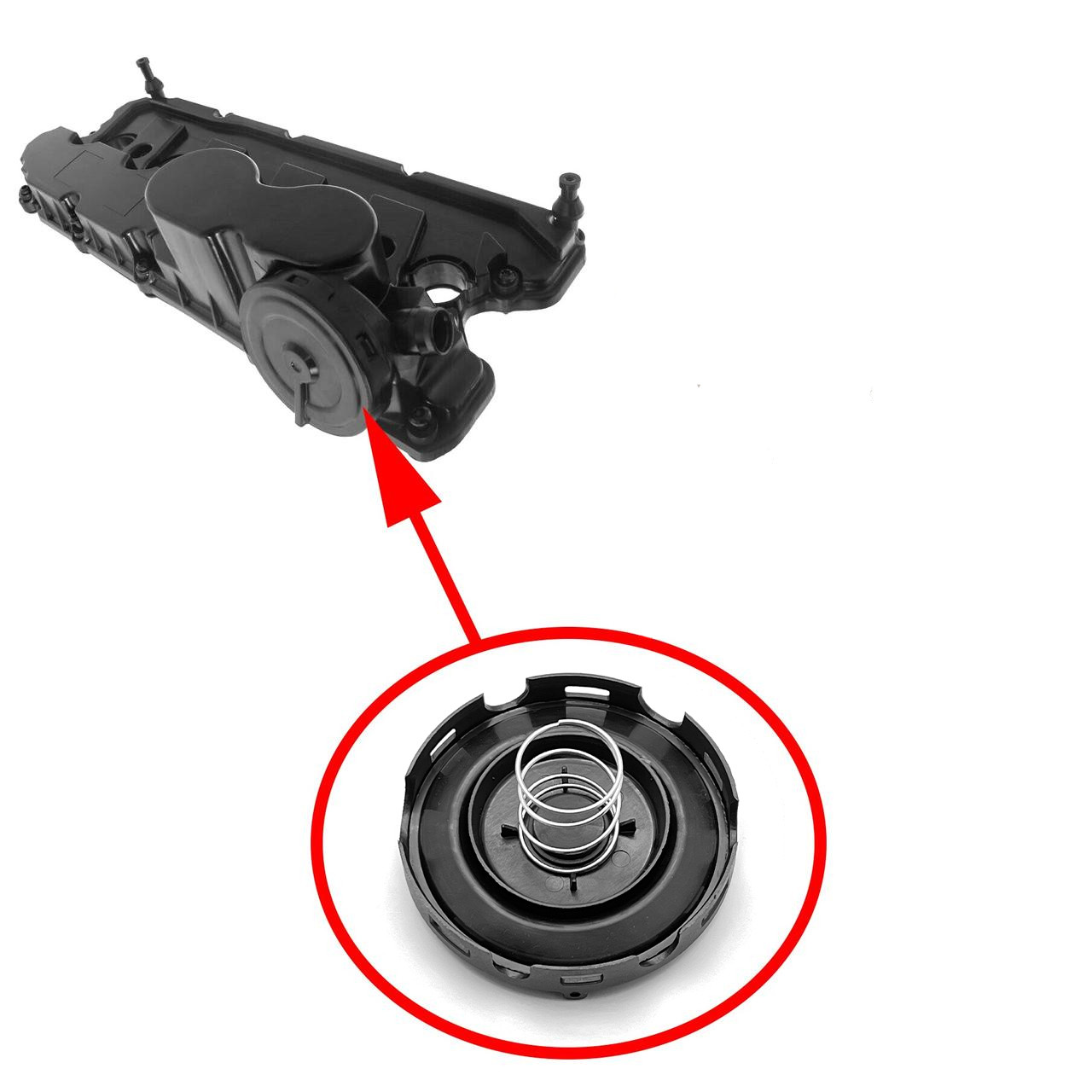 Клапан вентиляції картерних газів для VAG 2.5L Passat USA, Jetta USA 07K103469L