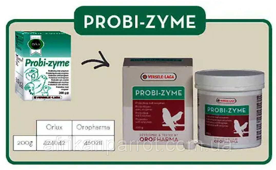 Вітаміни для папуг і птахів Oropharma Probi-Zyme (Versele Laga)200g