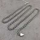 Чоловічий срібний ланцюжок Український бісмарк. Чорнений ланцюг на шию срібло 925 65, фото 10