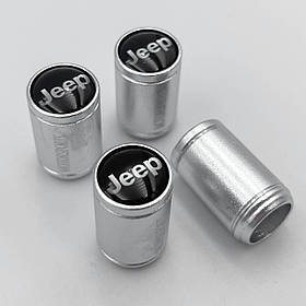 Захисні ковпачки на ніпеля Motosport Jeep (Джип) 4 шт Хром