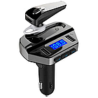 FM-модулятор з Bluetooth та USB, HER8 + Гарнітура / Автомобільний ФМ-трансмітер з MP3, WMA та FLAC, фото 6