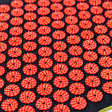 Набір для йоги 3в1 Килимок для йоги + Масажний килимок Аплікатор Кузнєцова + валик OSPORT Set 30 (n-0061) Чорно-червоний, фото 7