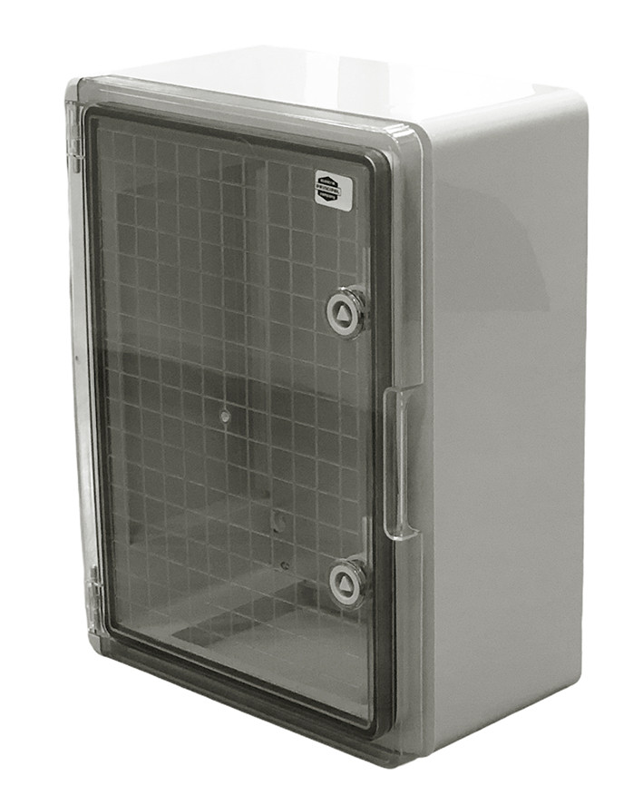 Пластиковий щит з монтажною панеллю  200х300х130 прозора дверцята для зовнішнього монтажу, фото 1