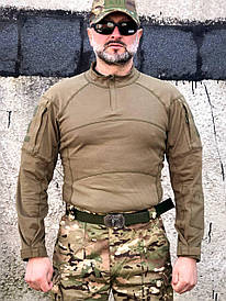 Сорочка тактична військова убакс, Кофта убокс з довгими рукавами для військовослужбовців, Сорочка ubacs coyot