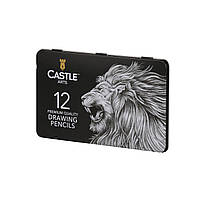 Набір графітних олівців YOVER 12 штук твердість 8В-5Н