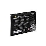 Набір графітних олівців YOVER 12 штук твердість 8В-5Н, фото 2