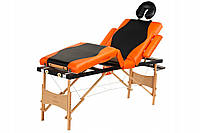 Складний масажний стіл - BODYFIT + СУМКА Оранжевый