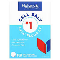 Hyland's, Cell Salt #1, Calc Fluor 6X, 100 быстрорастворимых отдельных таблеток