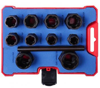 Набір головок для пошкоджених болтів і гайок 12 од. 3/8"
