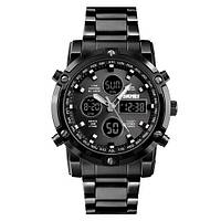 Спортивные мужские часы Skmei 1389BK All Black водостойкие наручные кварцевые