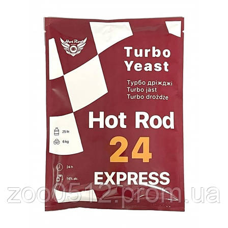 Турбо дрожжи Hot Rod 24 Express на 25 л (205 г), фото 2