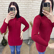 Приталена жіноча туніка, тканина "Трикотаж рубчик" 42, 44, 46 розмір 42 44