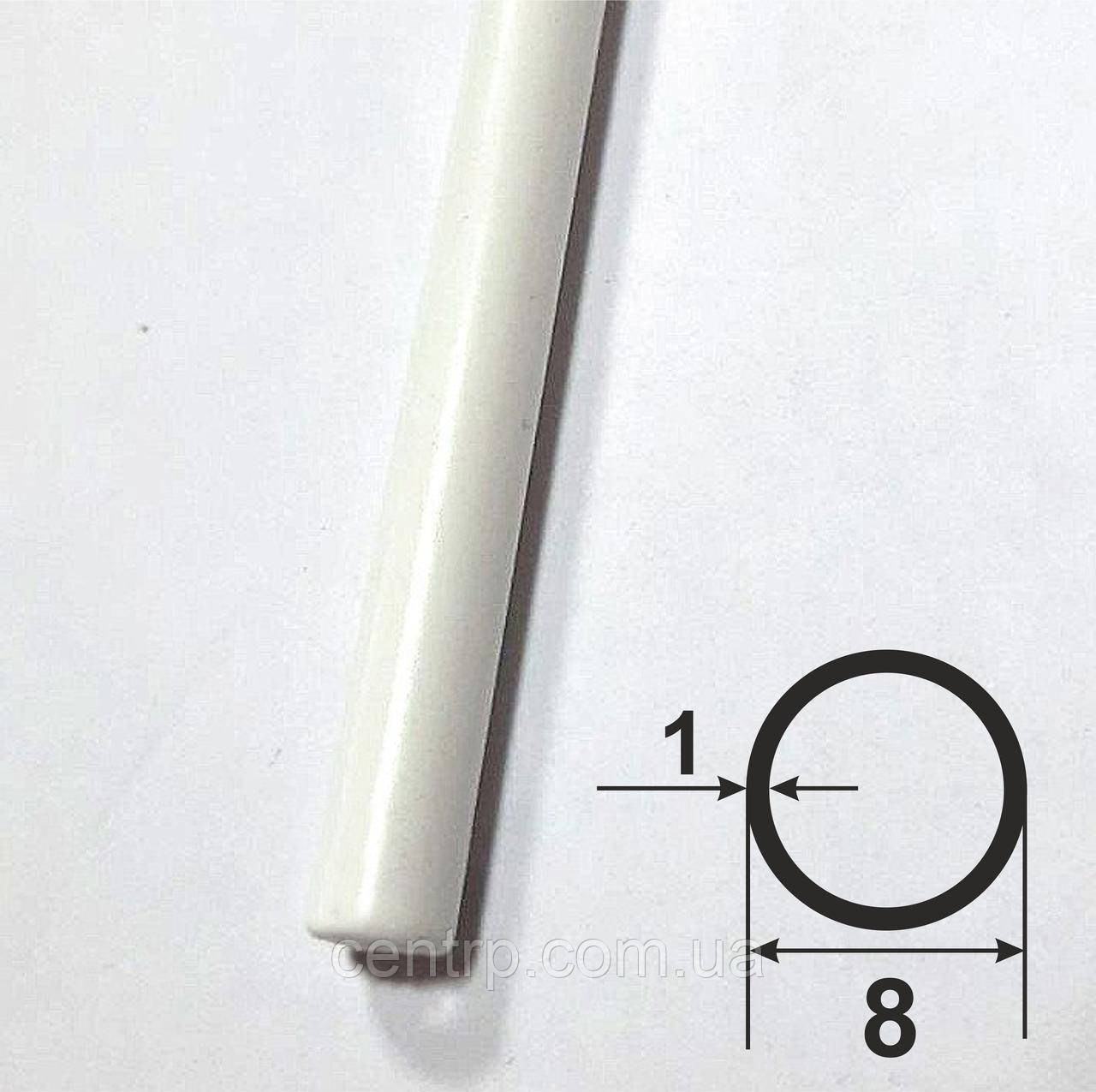Алюмінієва кругла труба 8*1 білого кольору 3,0м, фото 1