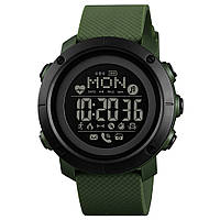 Спортивные мужские часы Skmei 1512AG Army Green Smart Watch + Compass водостойкие наручные кварцевые
