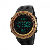 Спортивные мужские часы Skmei 1251GD Gold водостойкие наручные кварцевые